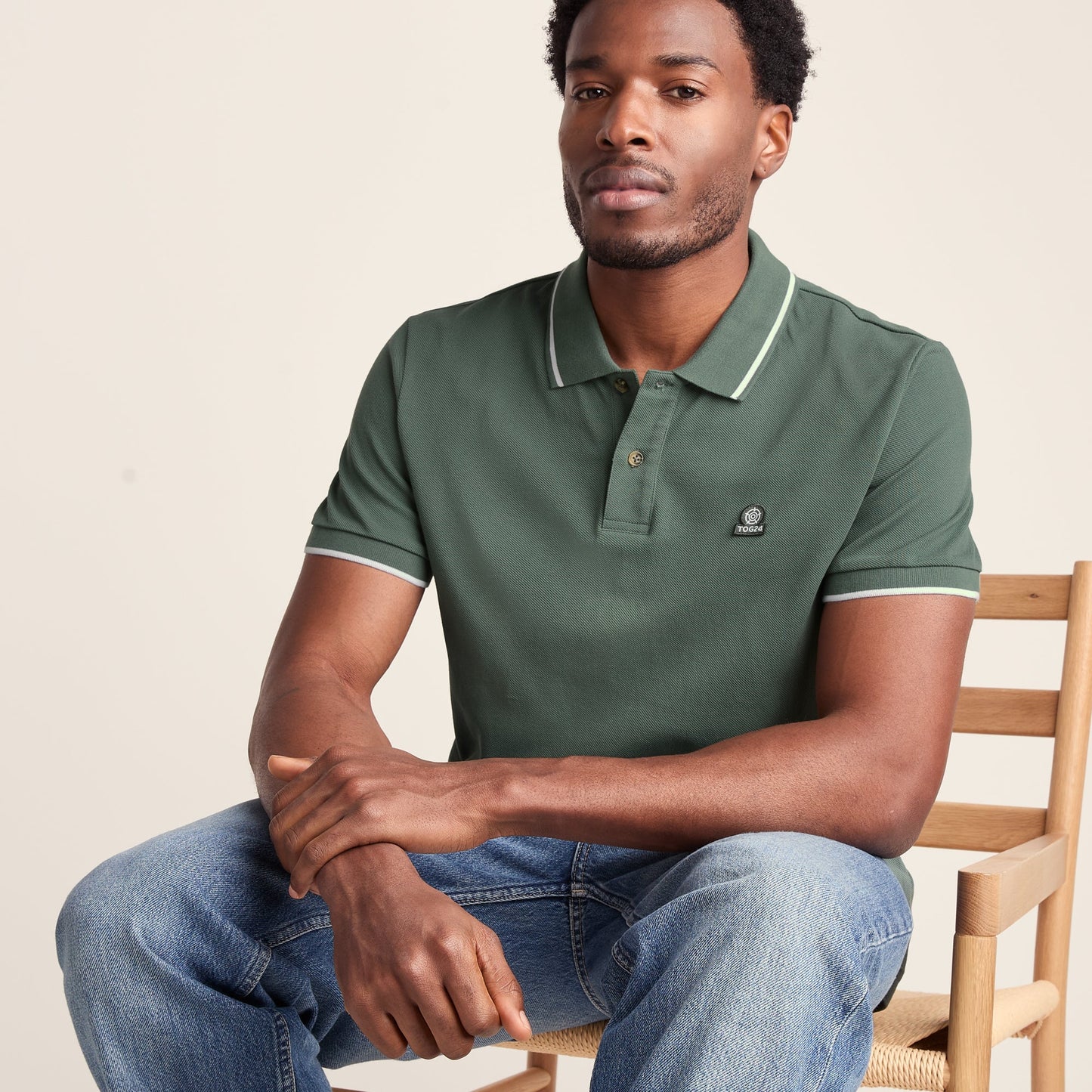 Binsoe Mens 100% Cotton Supersoft Polo Shirt - Light Forest