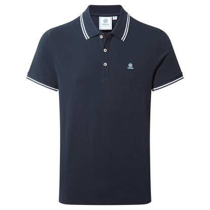 Biston Mens 100% Cotton Pique Polo Shirt - Dark Indigo
