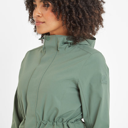 Burradon Womens Waterproof Jacket - Light Forest