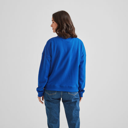 Caldene Womens Supersoft Quarter Zip Sweat - Ultra Marine Blue