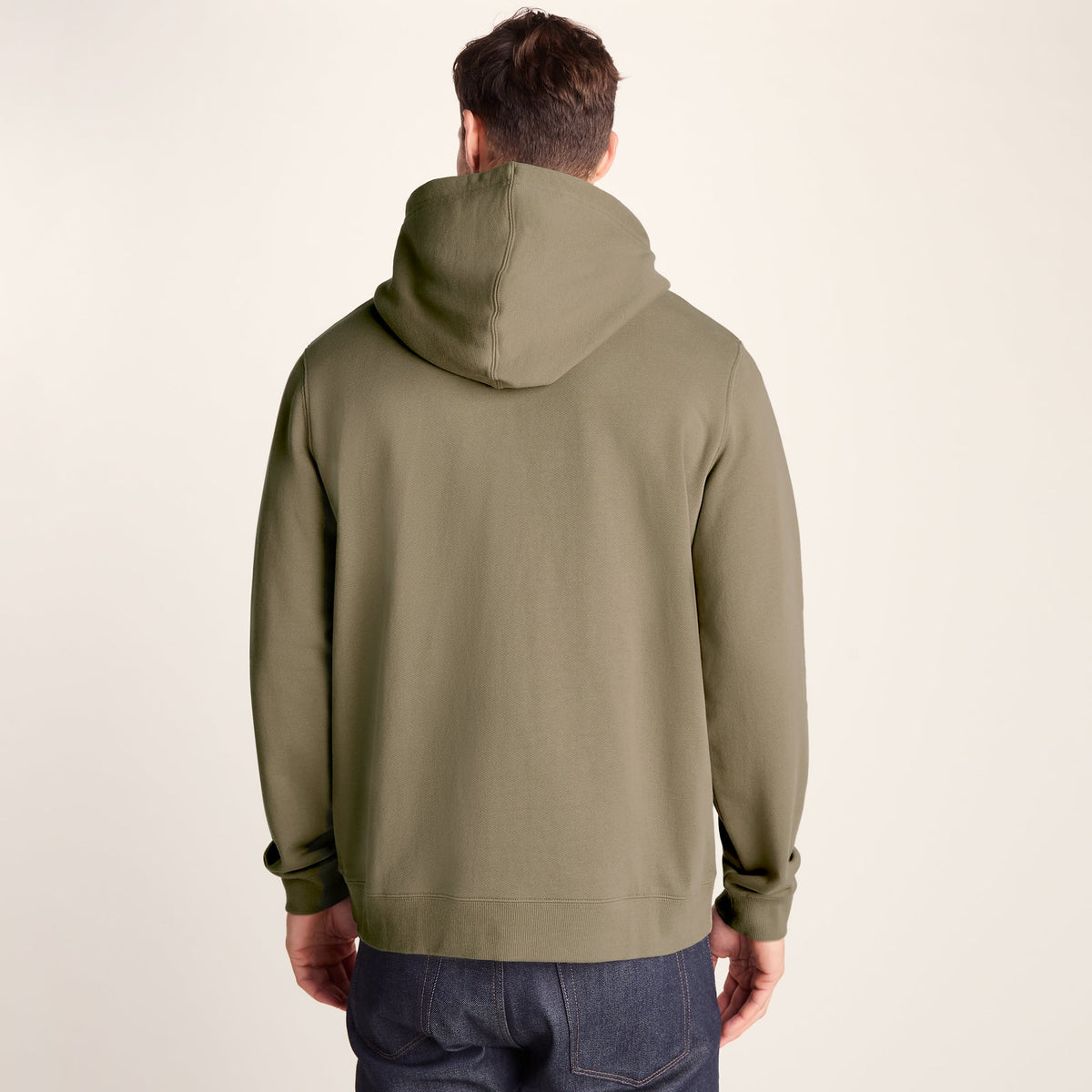 Carlton Mens Oversized Heavyweight 100% Cotton Hoody - Mushroom
