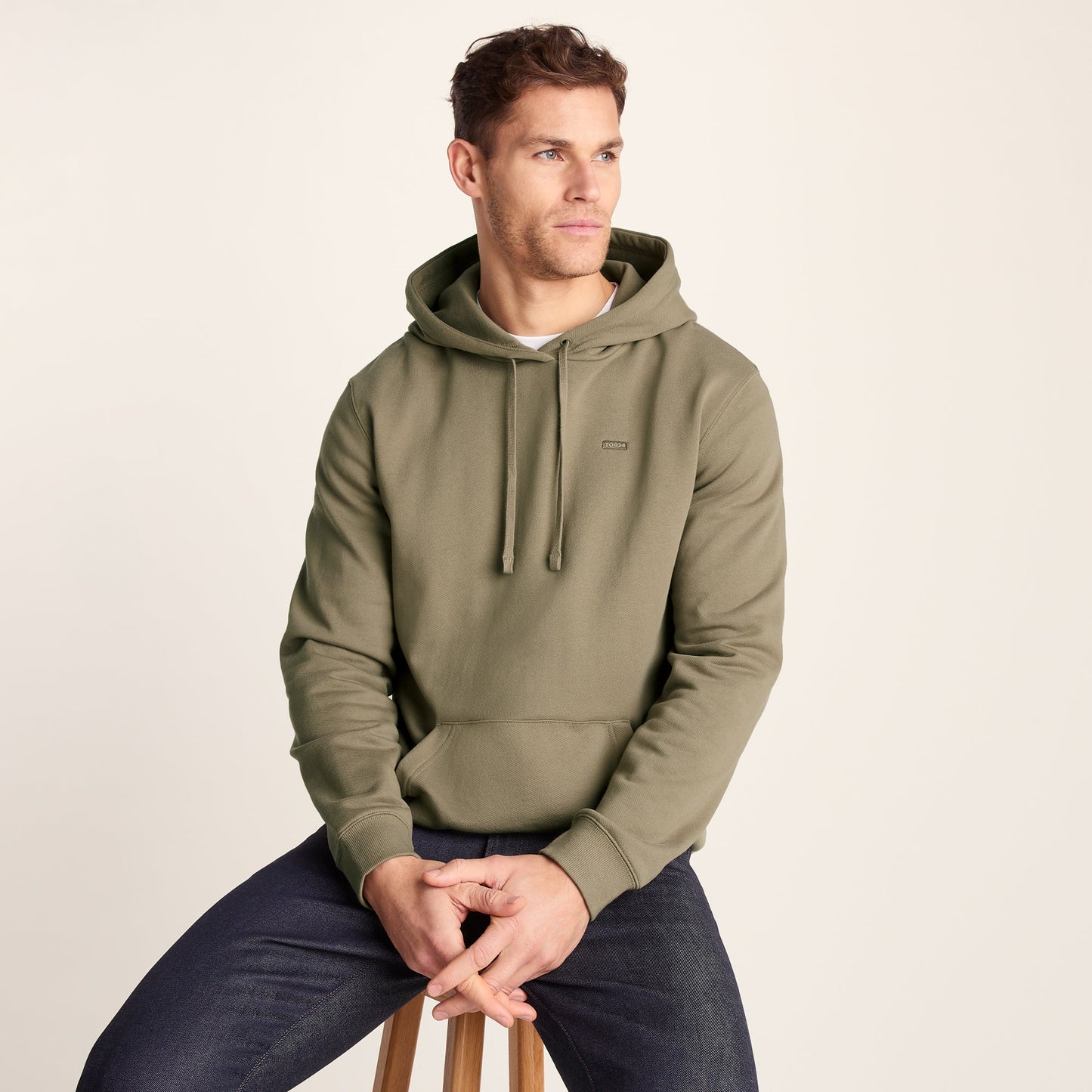 Carlton Mens Oversized Heavyweight 100% Cotton Hoody - Mushroom