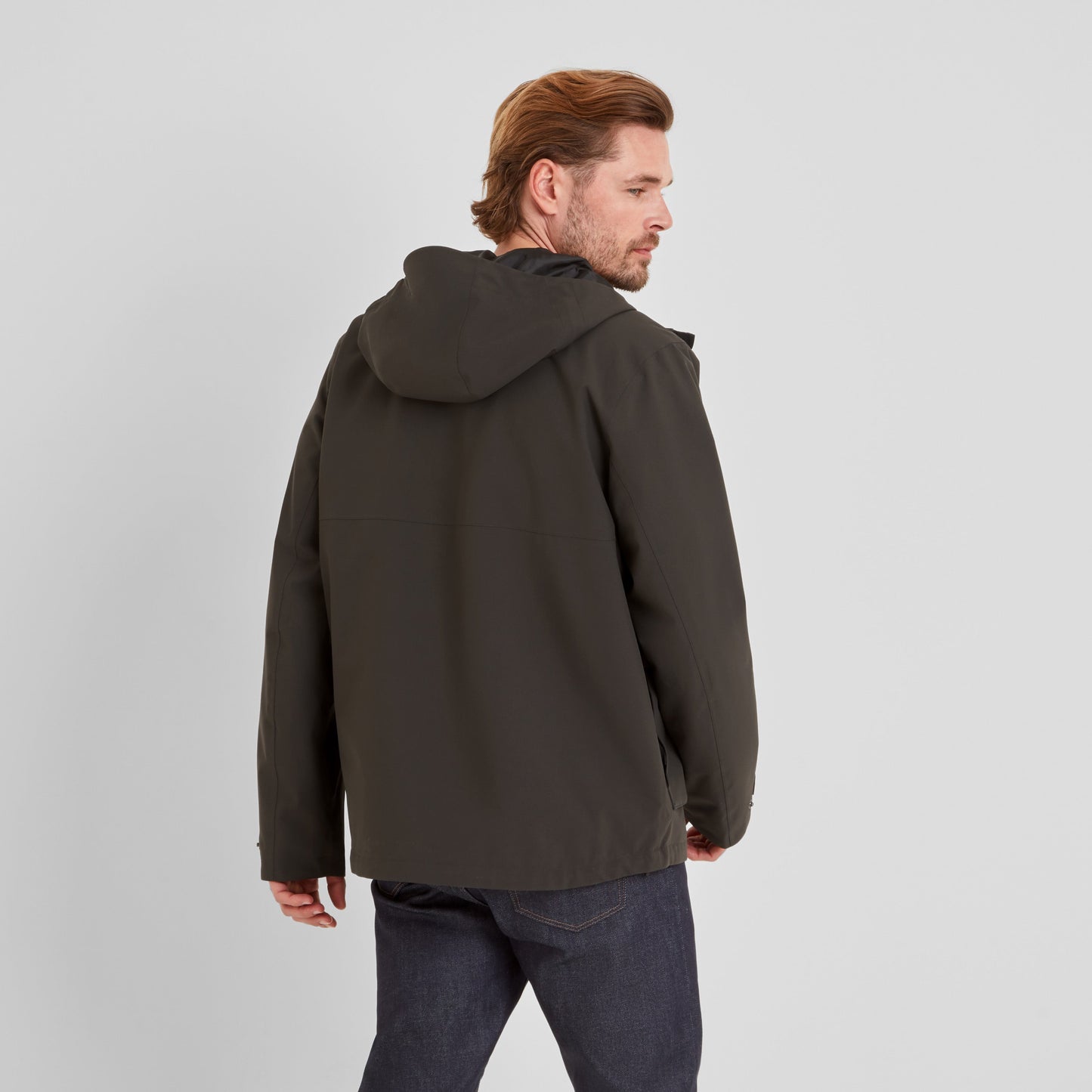 Cason Mens Waterproof Jacket - Washed Black