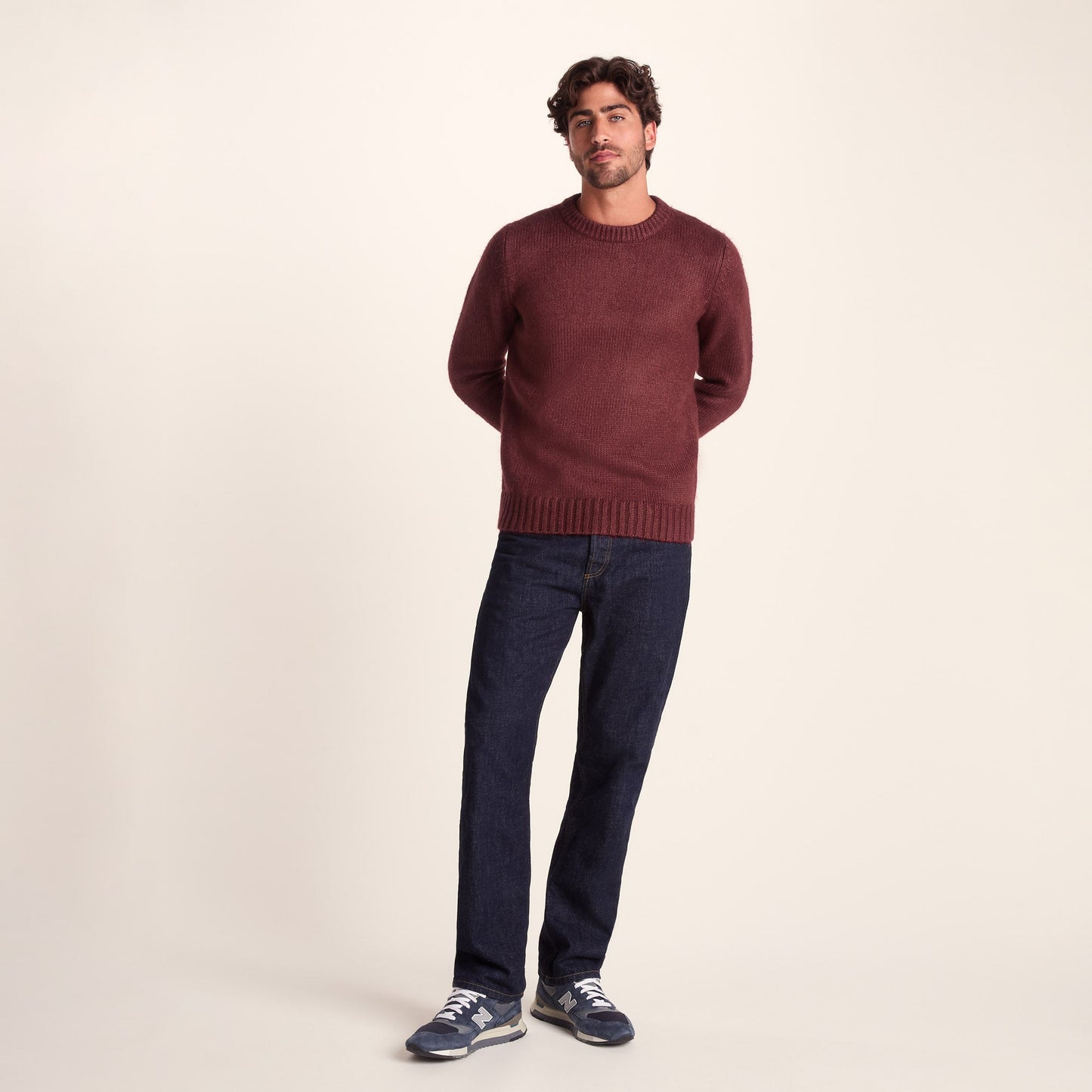 Cicero Mens Knitted Jumper - Port Marl