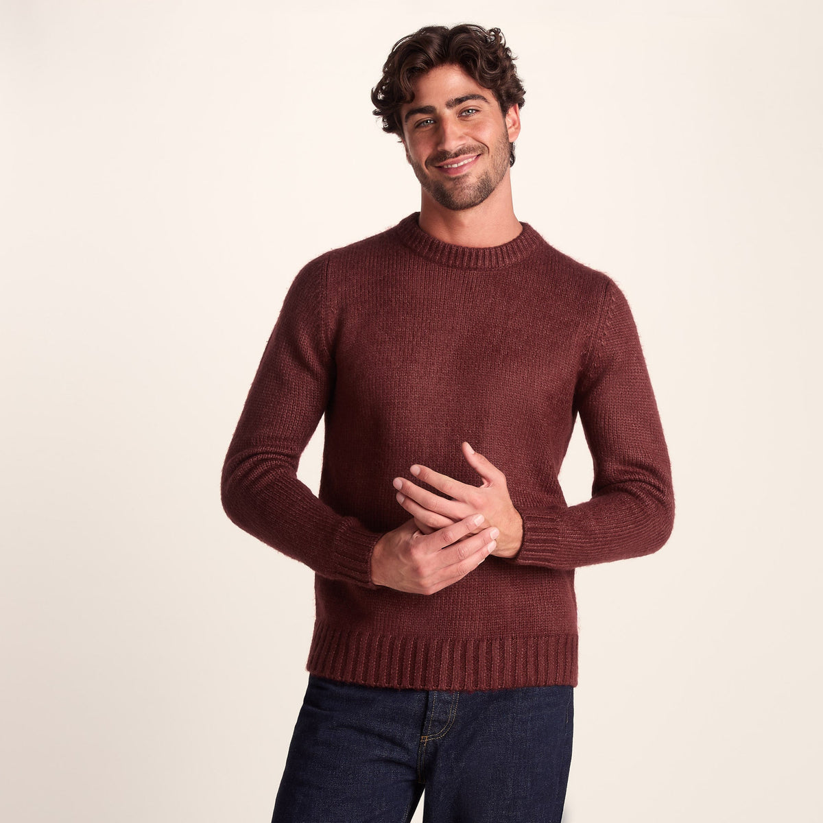 Cicero Mens Knitted Jumper - Port Marl