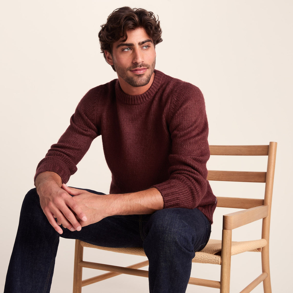 Cicero Mens Knitted Jumper - Port Marl
