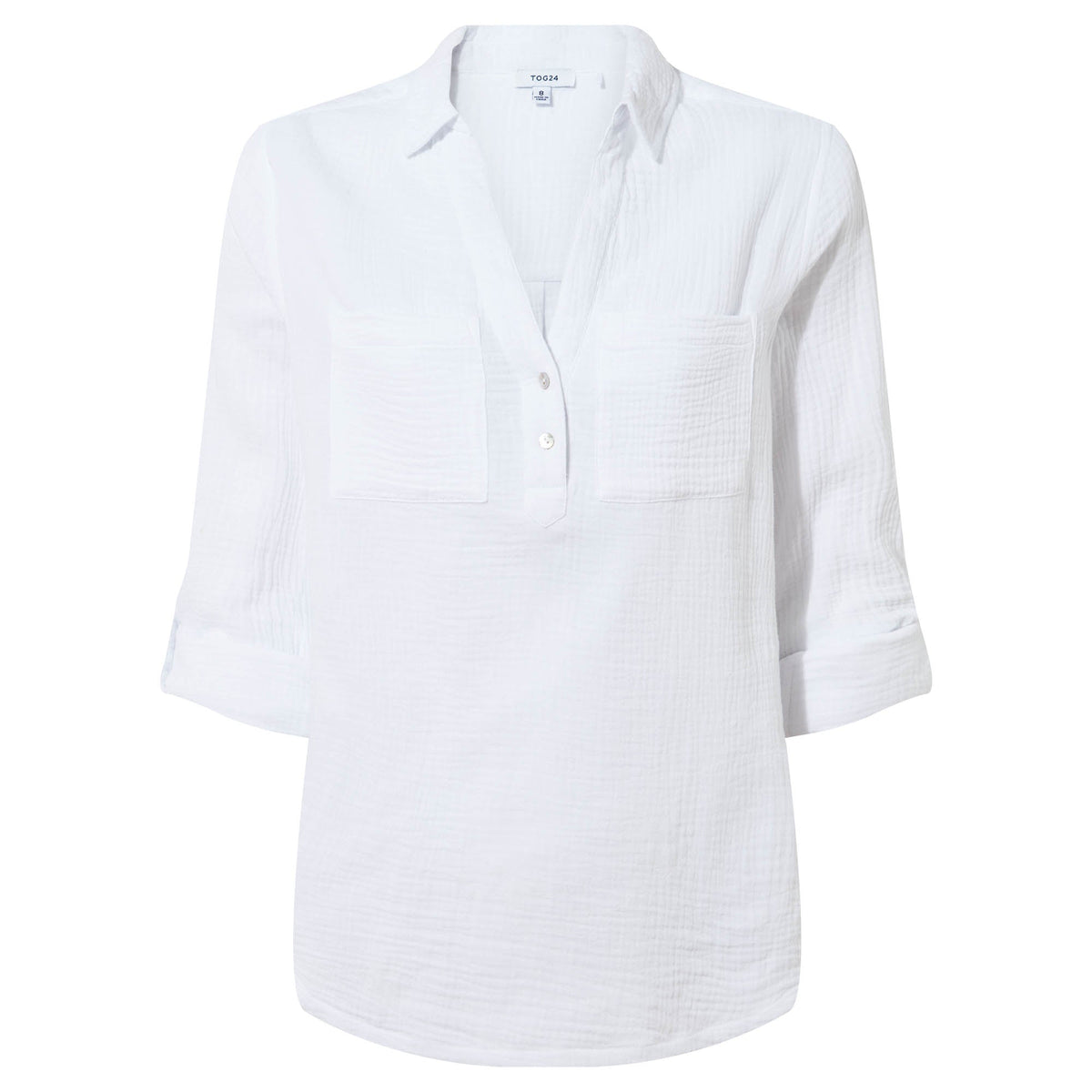 Cruise Womens Long Sleeve 100% Cotton Shirt - Optic White