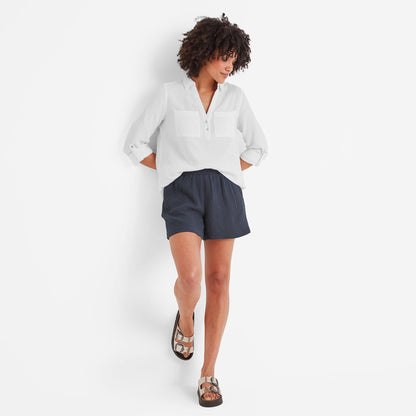 Cruise Womens Long Sleeve 100% Cotton Shirt - Optic White