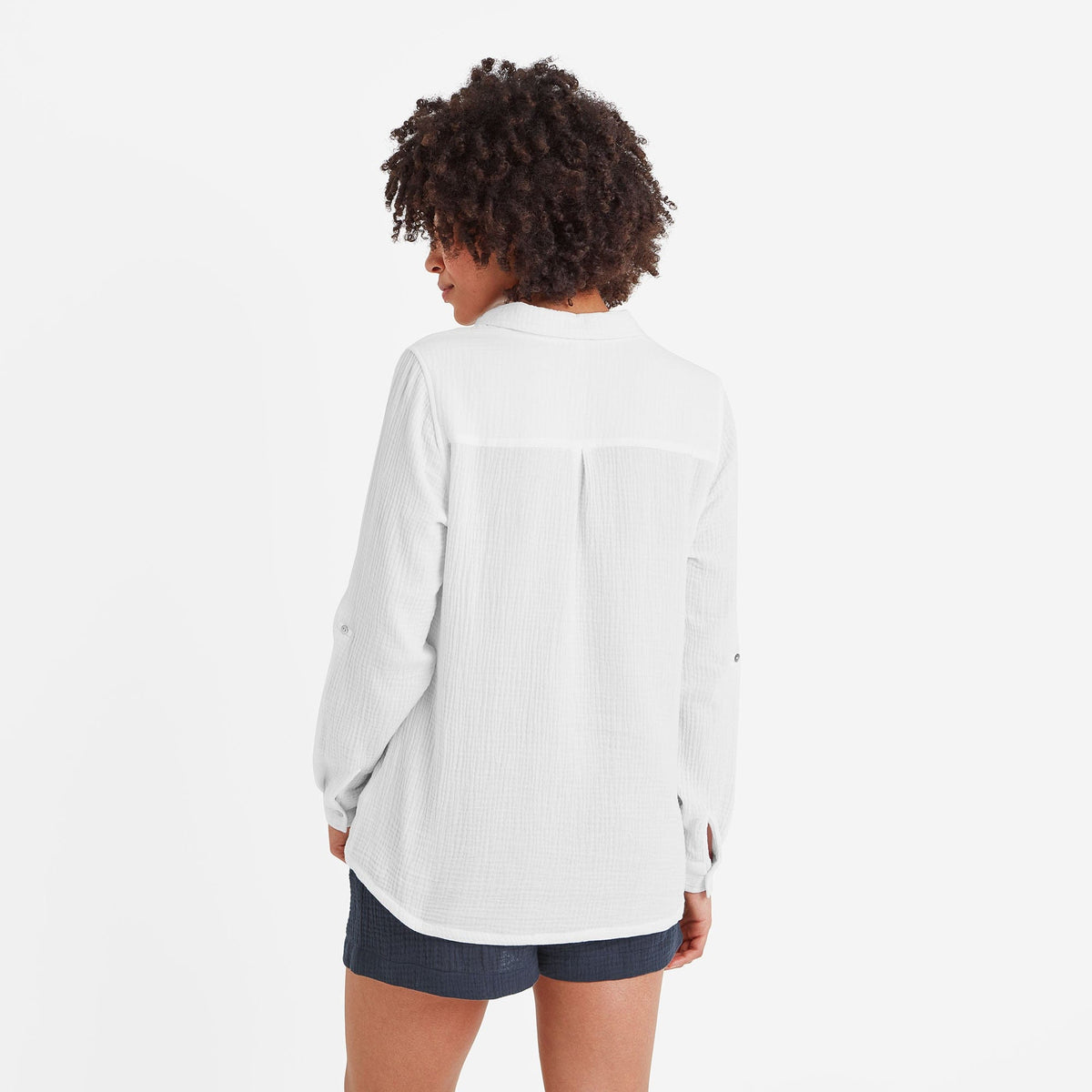 Cruise Womens Long Sleeve 100% Cotton Shirt - Optic White