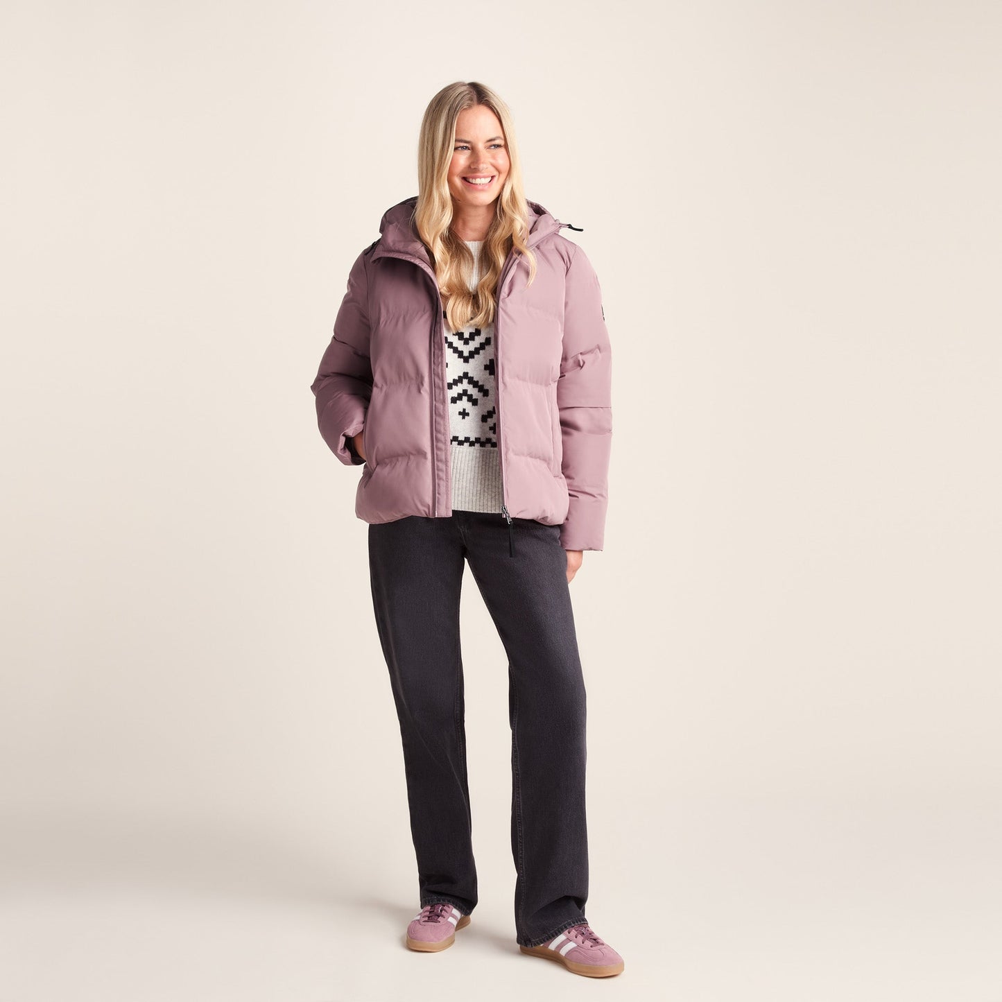 Dina Womens Shower Resistant Insulated Jacket - Mauve