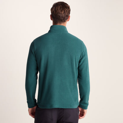 Dowson Mens Relaxed Fit Microfleece Zip Neck - Hydro Blue/Dark Turquoise