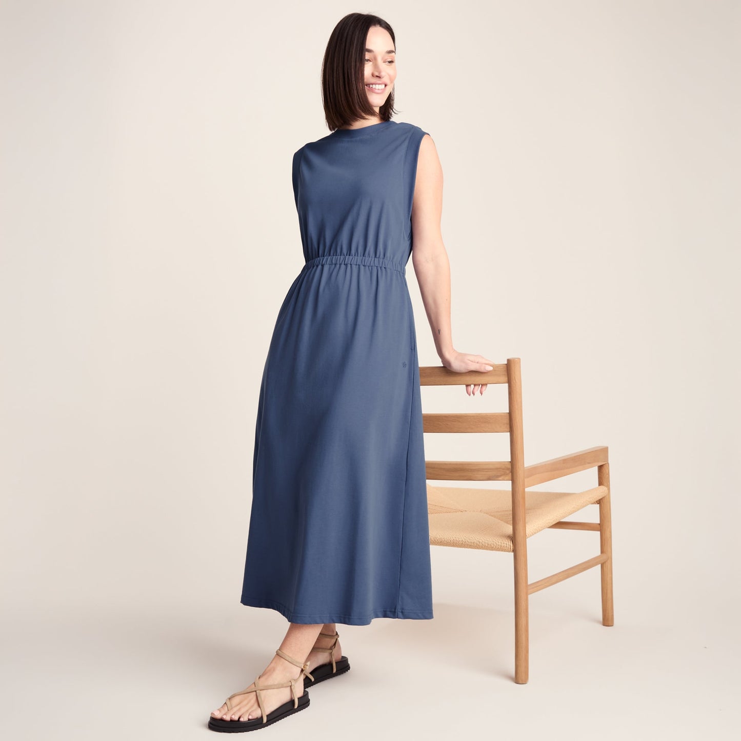 Ebony Womens Supersoft Dress - Smokey Blue