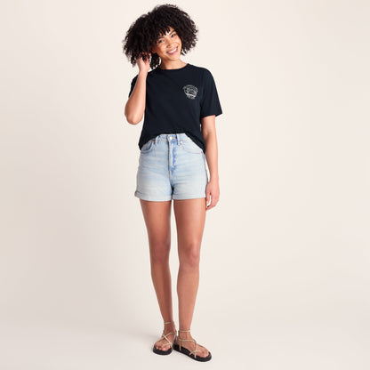 Emerald Isle Womens 100% Cotton Relaxed Fit T-Shirt - Dark Indigo