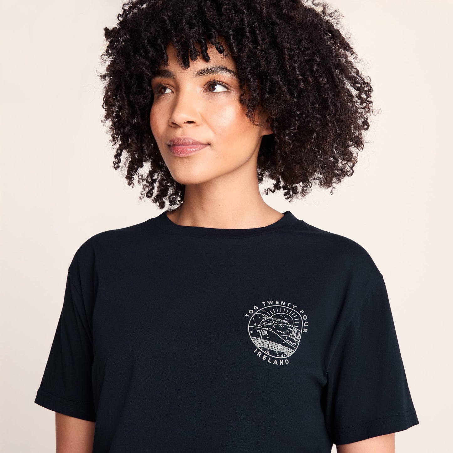 Emerald Isle Womens 100% Cotton Relaxed Fit T-Shirt - Dark Indigo