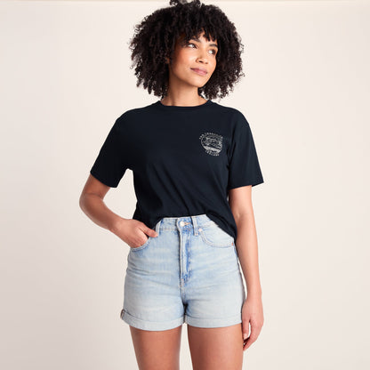 Emerald Isle Womens 100% Cotton Relaxed Fit T-Shirt - Dark Indigo