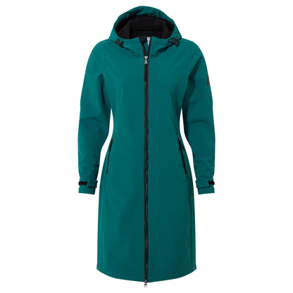 Enya Womens Longline Waterproof Softshell Jacket - Deep Teal
