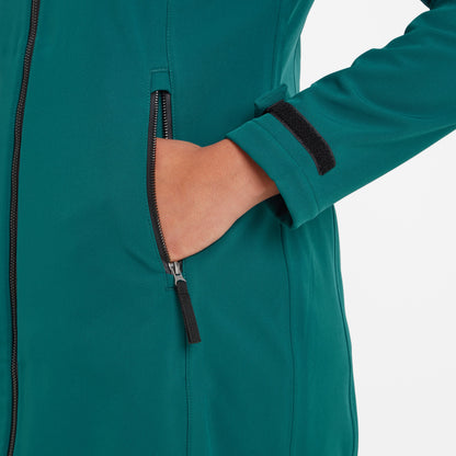 Enya Womens Longline Waterproof Softshell Jacket - Deep Teal
