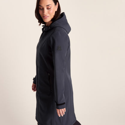 Enya Womens Longline Waterproof Softshell Jacket - Dark Indigo