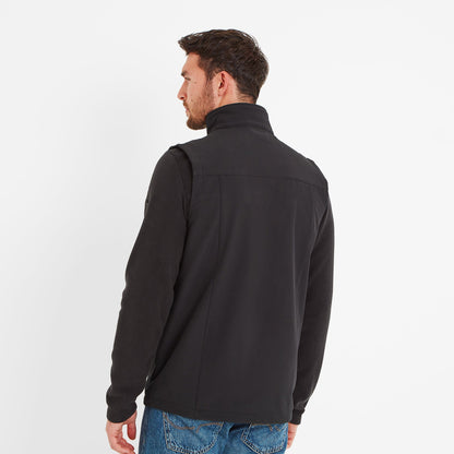 Feizor Mens Shower Resistant Softshell Gilet - Black