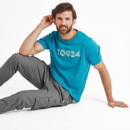 Foran Mens 100% Cotton Supersoft T-Shirt - Mosaic Blue