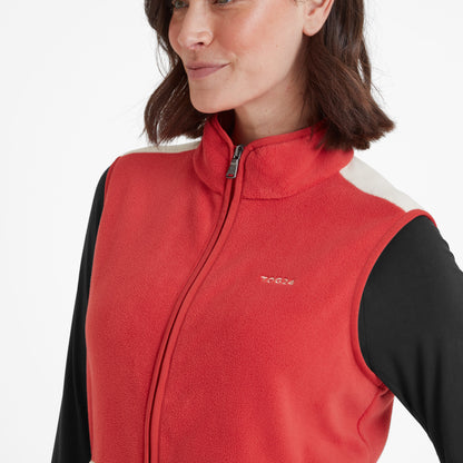 Fordley Womens Microfleece Gilet - Cranberry/Vanilla