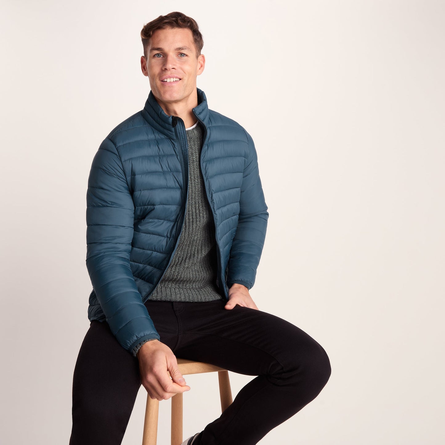 Gibson Mens Insulated Padded Jacket - Lagoon Blue