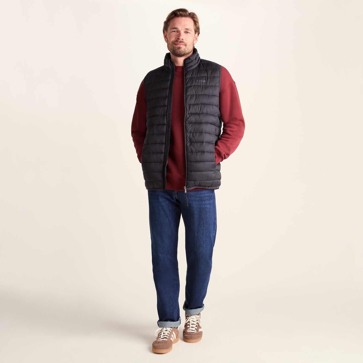Gibson Mens Insulated Padded Gilet - Black