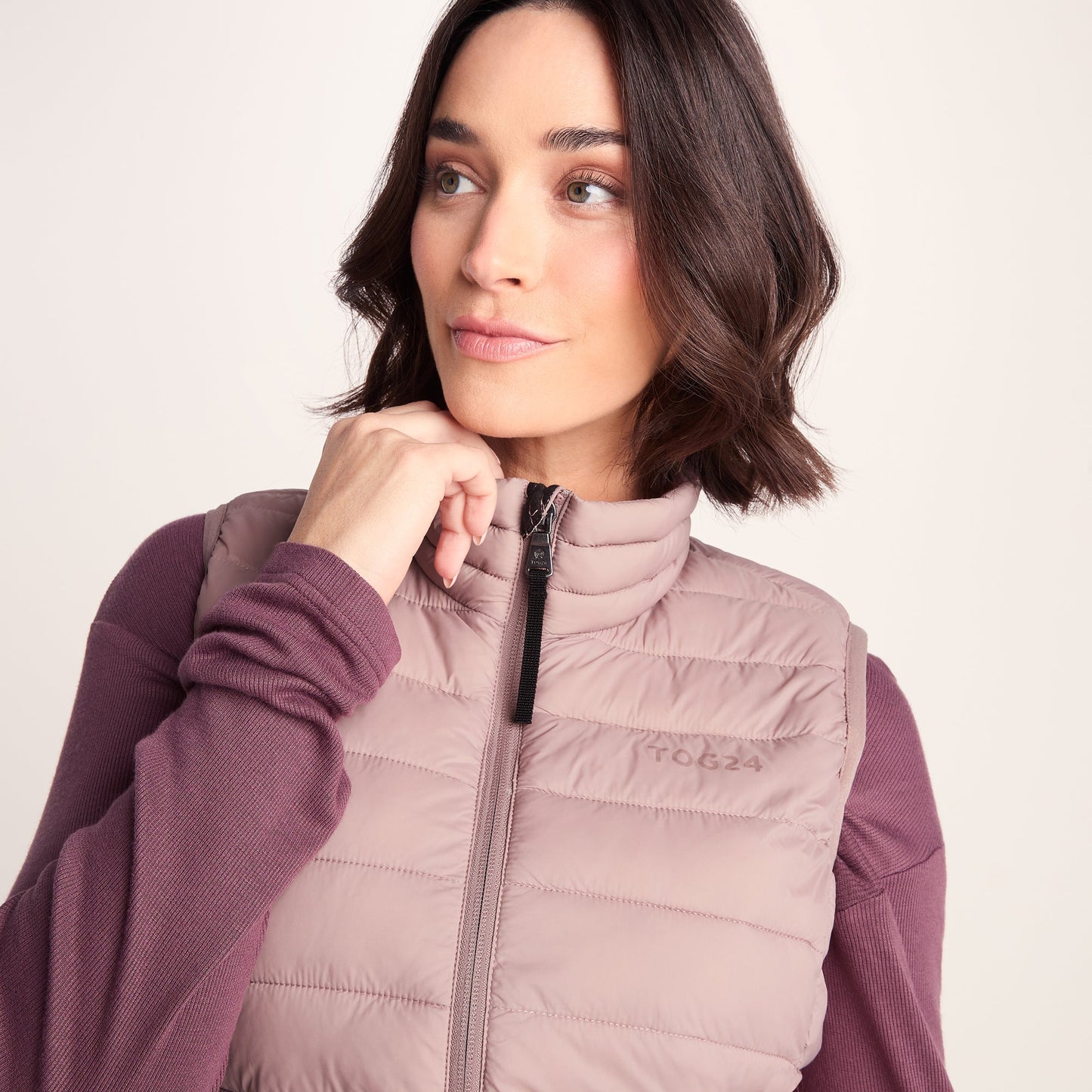 Gibson Womens Insulated Padded Gilet - Faded Pink