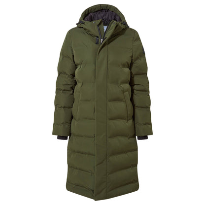 Glaston Womens Shower Resistant Insulated Parka - Dark Green