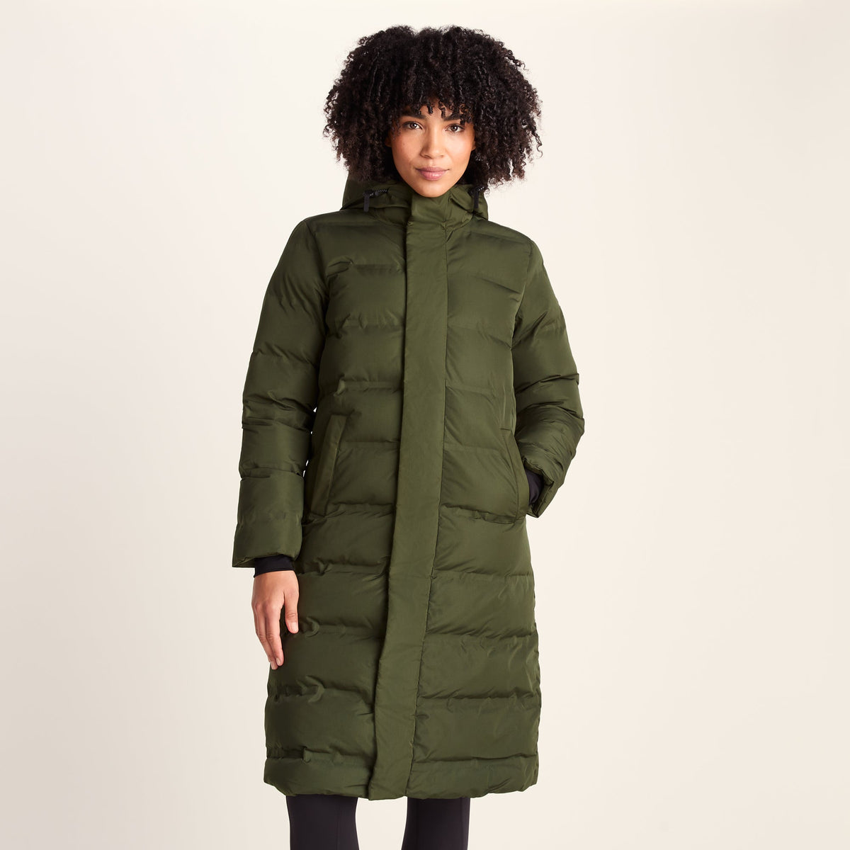 Glaston Womens Shower Resistant Insulated Parka - Dark Green