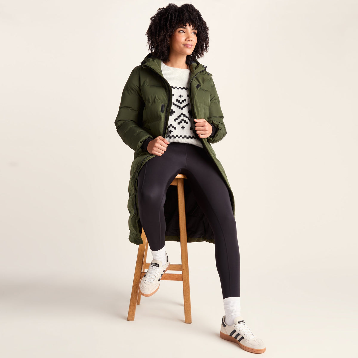Glaston Womens Shower Resistant Insulated Parka - Dark Green