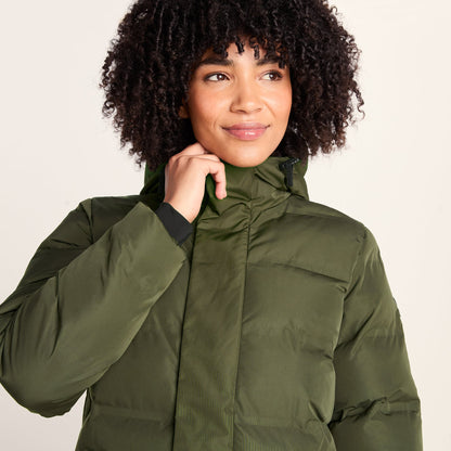 Glaston Womens Shower Resistant Insulated Parka - Dark Green