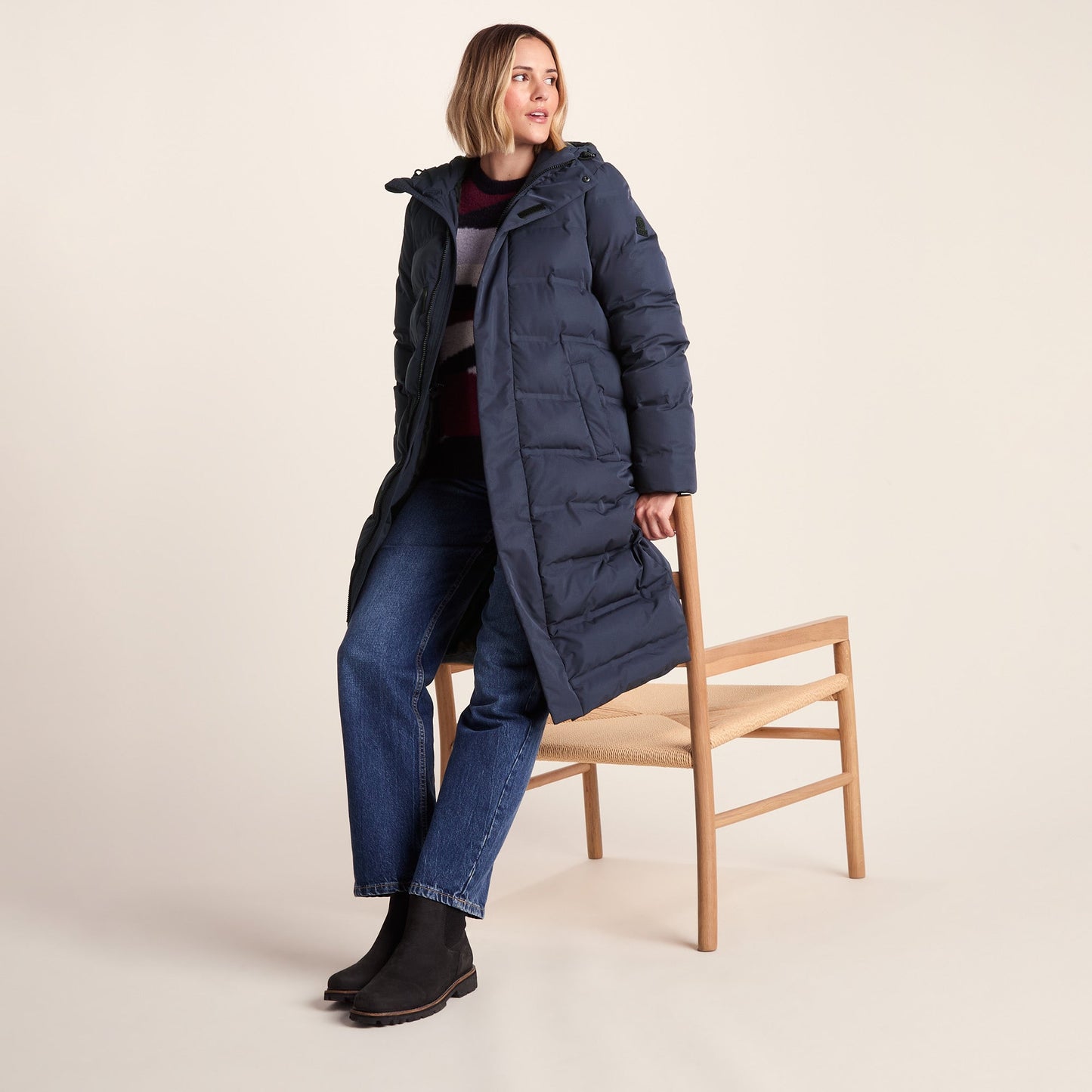 Glaston Womens Shower Resistant Insulated Parka - Dark Indigo