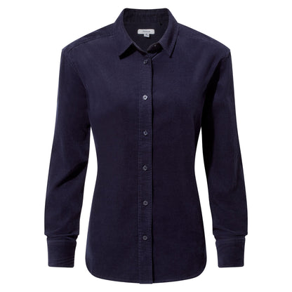 Harby Womens Long Sleeve Lightweight Corduroy Shirt - Oxford Blue