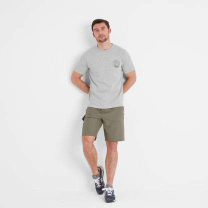 Ireland Mens 100% Cotton T-Shirt - Light Grey Marl