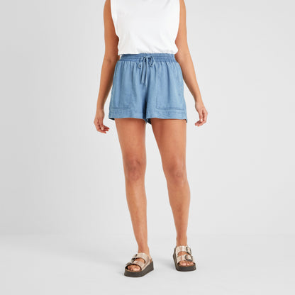 Jessica Womens Tencel Lyocel Shorts - Faded Indigo