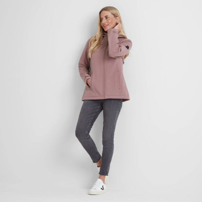 Keld Womens Shower Resistant Hooded Softshell Jacket - Mauve
