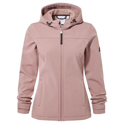 Keld Womens Shower Resistant Hooded Softshell Jacket - Mauve
