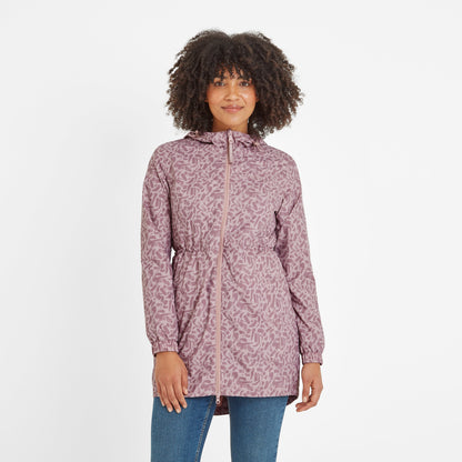 Kilnsey Womens Waterproof Jacket - Dusky Rose Brushstroke Print