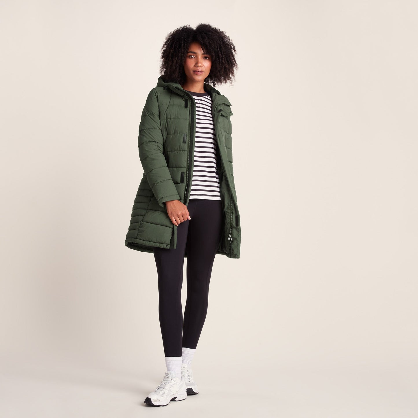 Kirkham Womens Long Shower Resistant Insulated Jacket - Dark Green