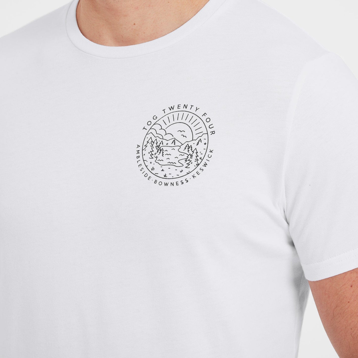Lakes Mens 100% Cotton Supersoft T-Shirt - White