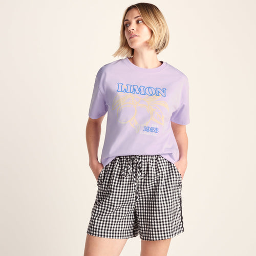 Limon Womens Supersoft Relaxed Fit T-Shirt - Lilac Blossom