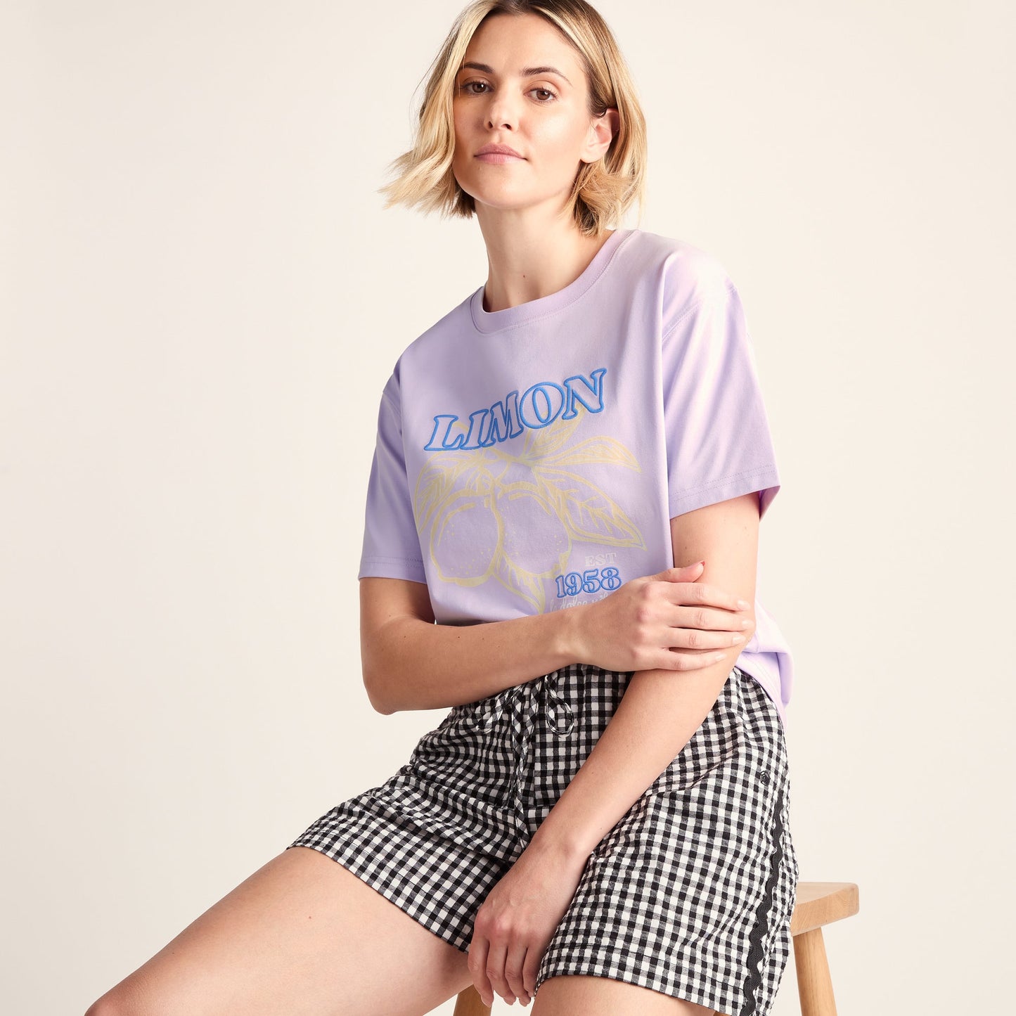 Limon Womens Supersoft Relaxed Fit T-Shirt - Lilac Blossom