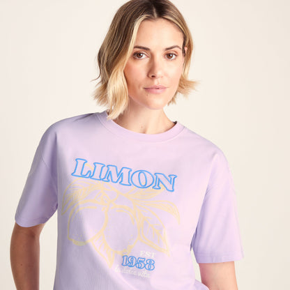 Limon Womens Supersoft Relaxed Fit T-Shirt - Lilac Blossom