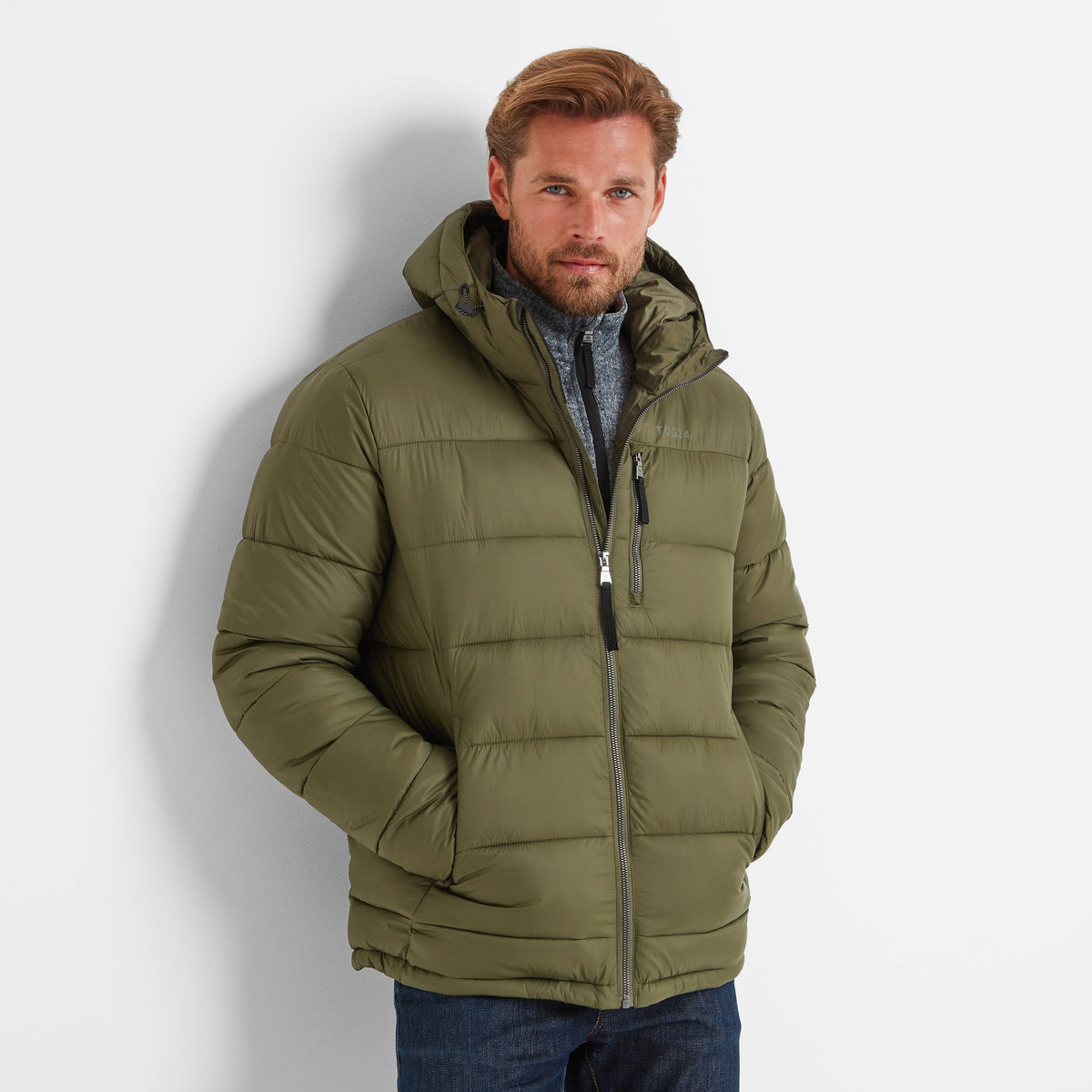 Maloney Mens Wind Resistant Insulated Jacket - Khaki