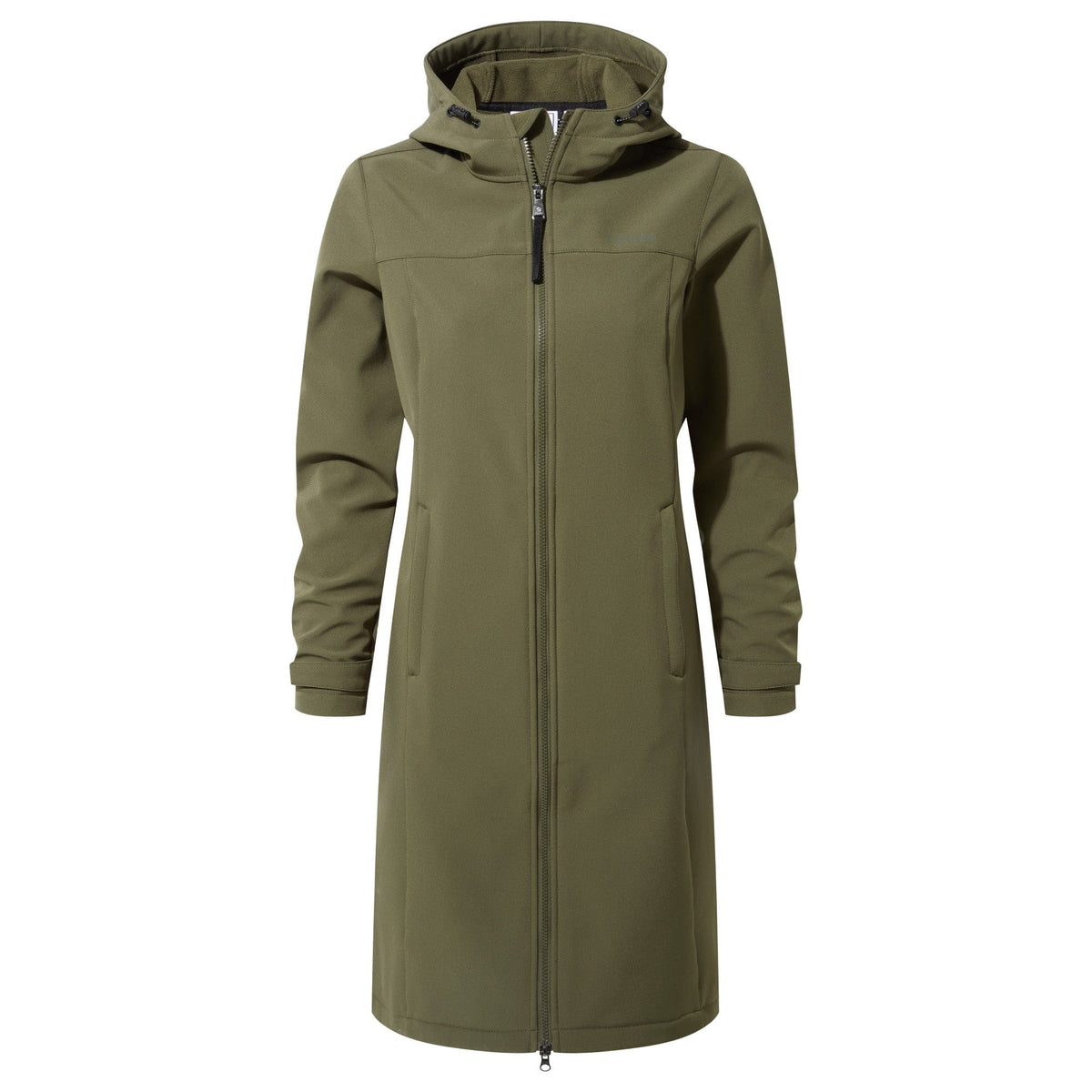 Marina Womens Long Water Resistant Softshell Jacket - Khaki