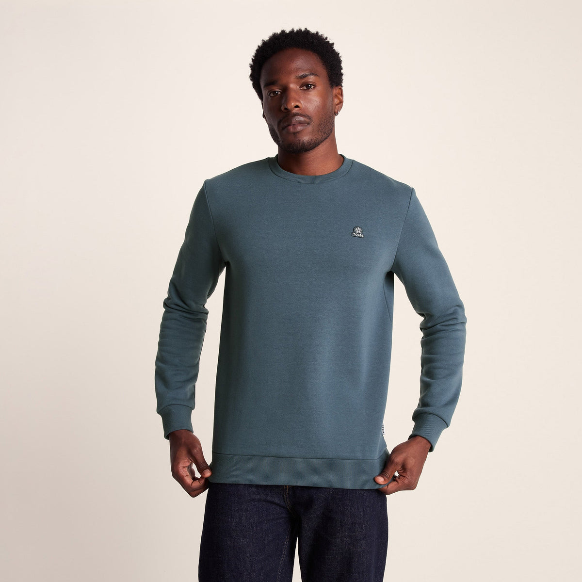 Mellor Mens Supersoft Cotton Rich Sweat - Arctic Blue