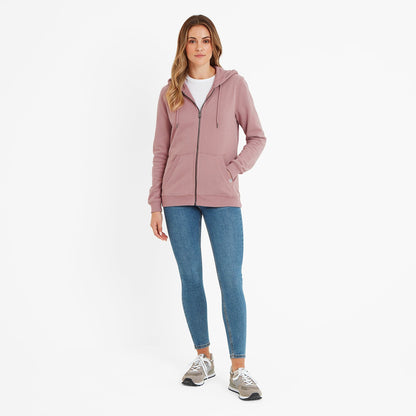 Mia Womens Supersoft Zip Hoody - Faded Pink