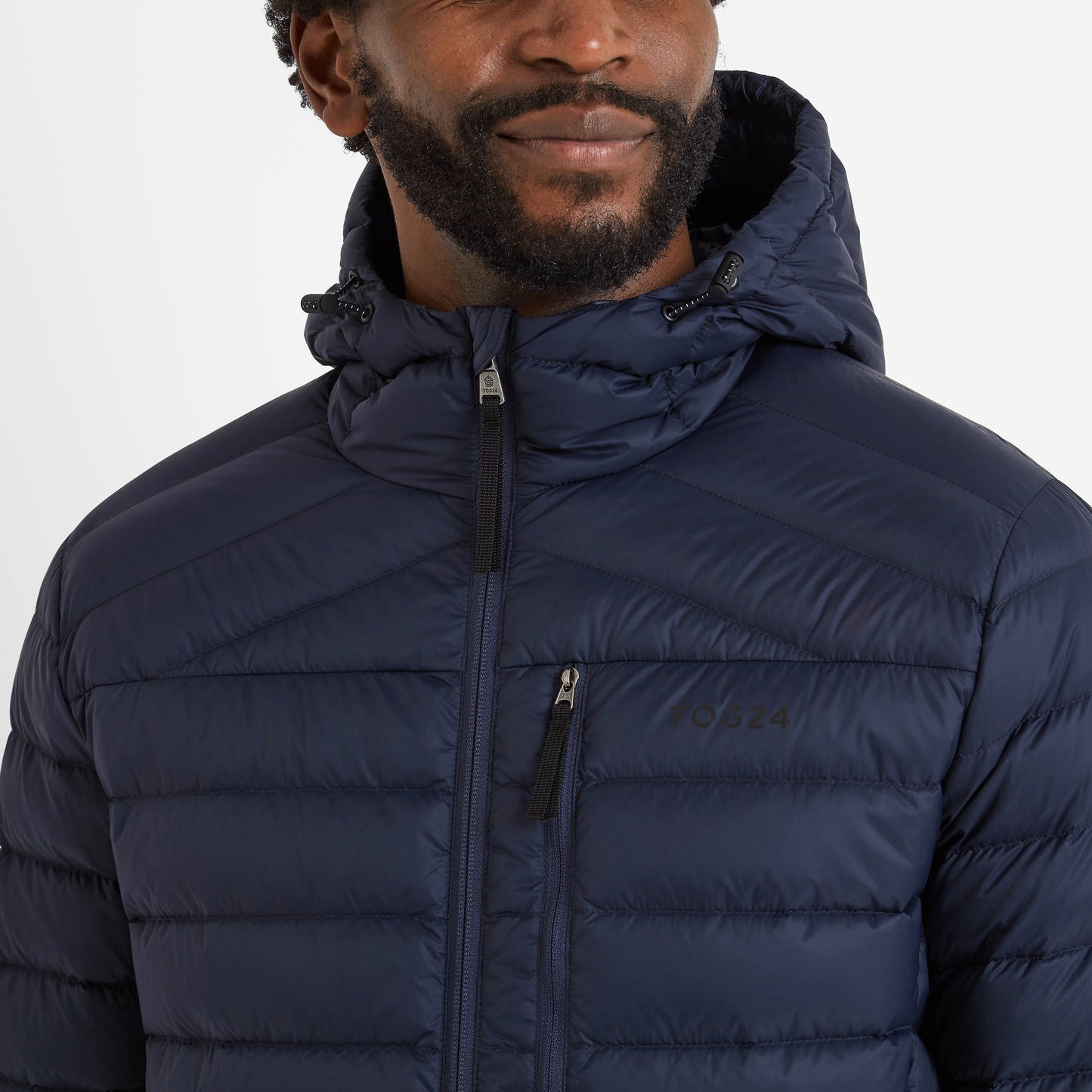 North Mens RDS Certified Down Hooded Jacket - Dark Indigo