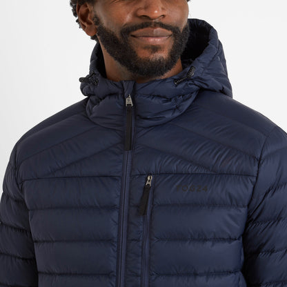 North Mens RDS Certified Down Hooded Jacket - Dark Indigo